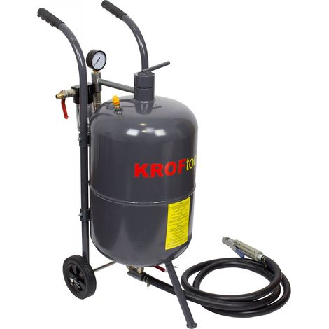 Sableuse pneumatique 80L – Pression de travail 60-125 PSI – Consommation d'air 6-25 CFM – Pour décapage bois et élimination rouille – Kroftools