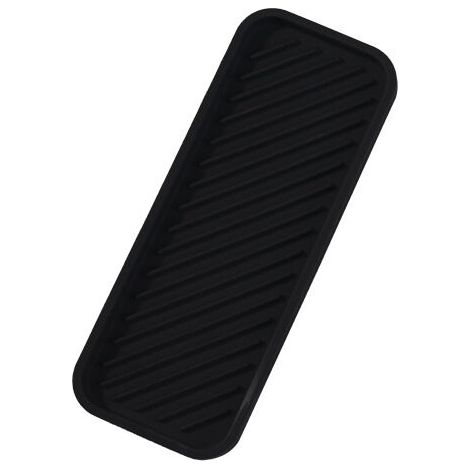 1 pc (Noir) Porte éponge Silicone，Organisateur d'évier en Silicone Porte Savon Antidérapant Plateau d'organisation de la Cuisine pour Savons, éponges, Brosses