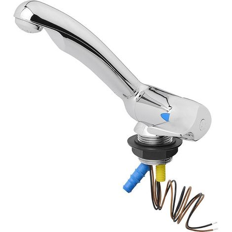 Robinet d'eau froide, style céramique, 12 V, 33 mm, chromé