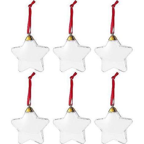 Lot de 6 cadres photo de Noël, décorations pour sapin de Noël, souvenirs photo (1/5)