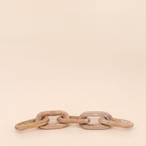 Objet déco chaîne en bois 47cm (1/4)