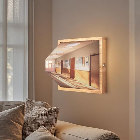Lampada da parete 3D Naked Eye, ricaricabile tramite USB, luce notturna decorativa con tre colori regolabili, lampada da interni wireless, ideale per camera da letto, soggiorno, ufficio o aula.