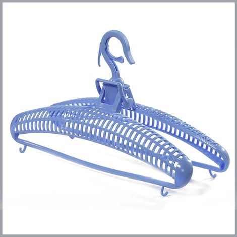 Calicosy – Cintre sèche pull en plastique 38cm – Pour lainages délicats – 1 crochet de suspension – 2 crochets à la base (1/3)
