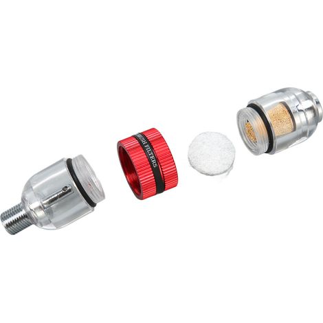 Séparateur eau-air double pour aérographe/pistolet à peinture, mini-pompe à air, filtre huile-eau rouge (1/5)