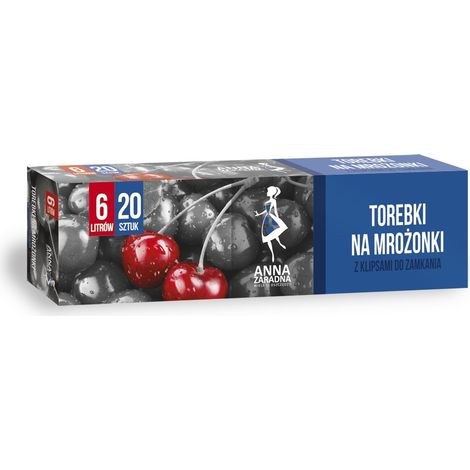 Bolsas Anna Zaradna para alimentos congelados, 6 litros, caja A'20