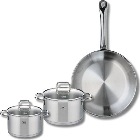 Ensemble de 1 Poêle de cuisson 28 cm et 2 faitouts 14 et 16 cm Elo Profi Citrin (1/5)