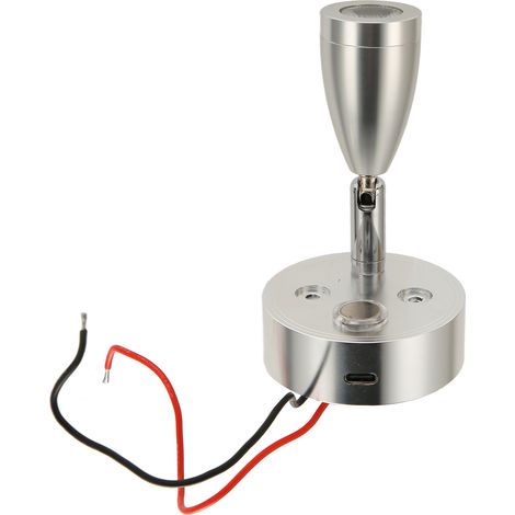 Lampe de lecture intérieure pour camping-car avec variateur et port de chargement USB, compatible avec les caravanes, les cabines et les remorques. Alimentation 12-24 V CC. Modèle RV235 tricolore arge (1/5)