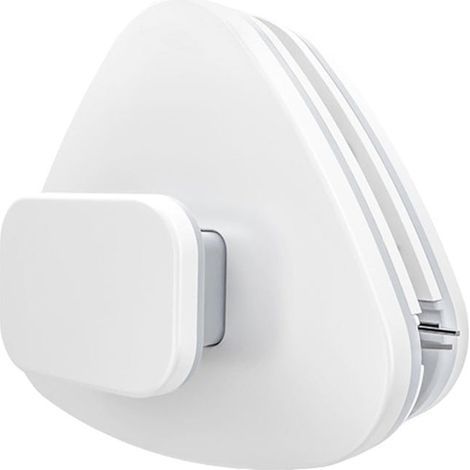 White magnetic window cleaner, adjustable, double-sided magnetic, suitable for single panes of glass from 3 to 10 mm. (1/5)