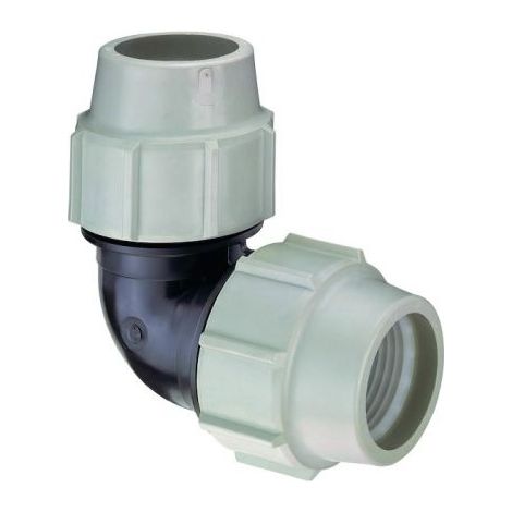 coude à 90 degrés - pour tube pe - diamètre 20 mm - plasson 705020