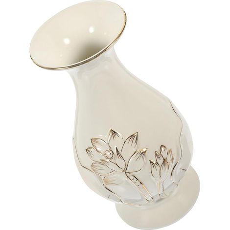 Vase Céramique Lotus Blanc Décoratif pour Fleurs Mini Vase Seule Fleur Décoration Intérieure et Offrande Les Temples Bouddhistes (1/5)