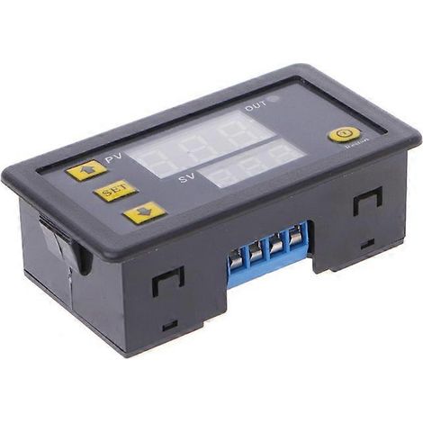 Nouveau module de temporisation 12 V, relais temporisé, horloge numérique LED à double affichage 0-999 minutes. (1/5)