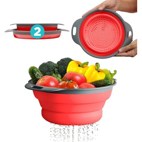 Kit de filtres et entonnoirs pliables pour évier de cuisine deux et trois quarts pour égoutter et filtrer les aliments