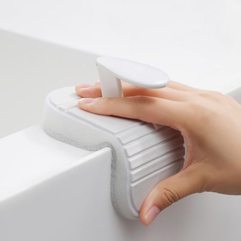 Brosse éponge pliable pour comptoir de cuisine - Outils de nettoyage - Poignée ergonomique amovible (1/5)