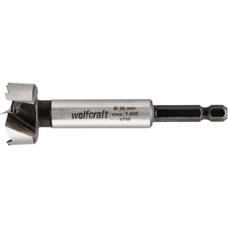 Wolfcraft - Forstnerbohrer, Sechskant-Schaft L=90mm Ø26mm - 3309000 (1/3)
