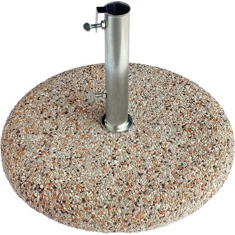 1PZ BASE PER OMBRELLONE CON TUBO IN GRANIGLIA Ø cm. 45 kg. 25