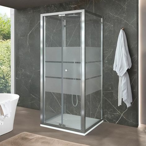 Box doccia 70x80x70 cm porta a soffietto serigrafata H 200 cm Ted (1/5)