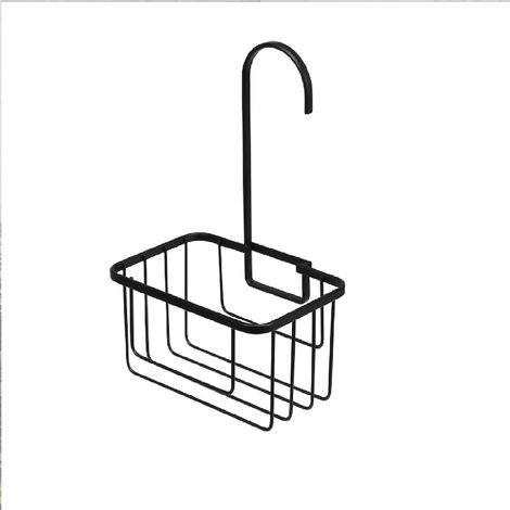 AQUASANIT Elegance mensola doccia frontale un ripiano appendibile nero opaco codice prod: A114001NO (1/2)