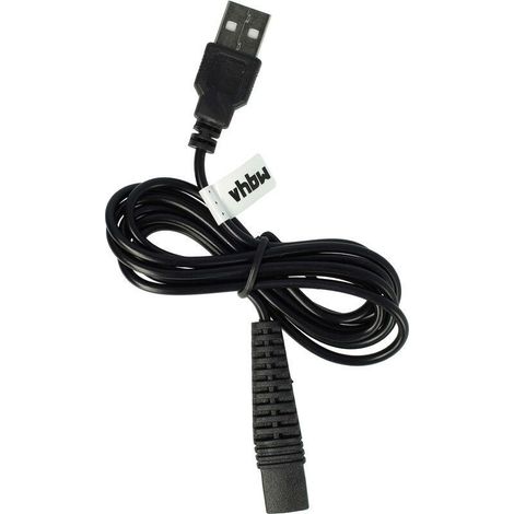 Câble de charge compatible avec Braun Series 3 3040 wet & dry, 3090cc, 3045s, 3050cc, 3070cc rasoir Câble d'alimentation, 120 cm, noir (1/5)