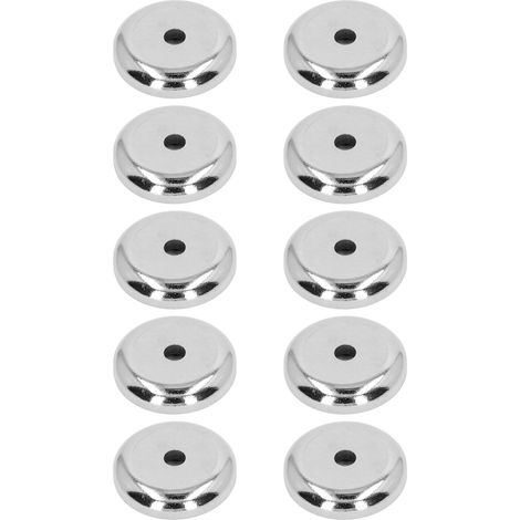 10 aimants puissants en néodymium argenté, force d'adhésion 20 kg, pour fixation invisible avec trous fraisés (1/5)