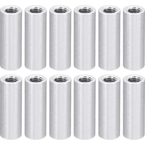 12Pcs Entretoise Filetée M3 en Aluminium 3x5x15mm Argent Métallisé (1/5)