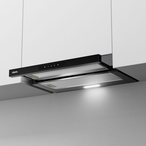 Ciarra – Hotte tiroir 60cm 580m³/h – Commande tactile – Évacuation ou recyclage – Classe A+ – Niveau sonore 62dB – CD6909AB