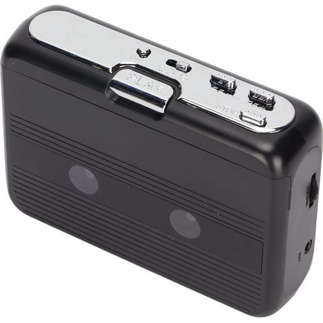 Lecteur de Cassette Bluetooth Portable avec Haut-Parleur Intégré pour Voiture et Maison - Noir (1/5)