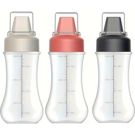 Flacons souples poreux pour condiments, récipients rechargeables étanches, distributeur par le haut pour vinaigrettes (ketchup, moutarde, mayonnaise, sauces piquantes) (1/5)
