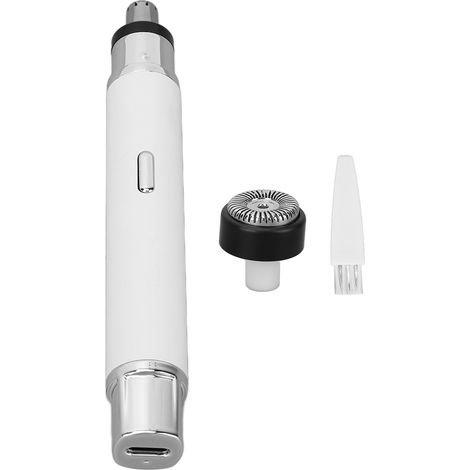 Tondeuse électrique pour poils de nez, tondeuse 2 en 1 pour poils d'oreilles et de nez, blanche (1/5)