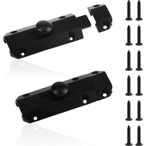 Targette de Porte 93 mm Verrou Porte Exterieur Verrou Portail Accessoire Universel pour Chambres à Coucher Salles de Bains Placards Remises (1/5)