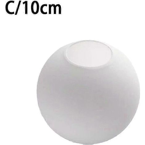 Abat-jour globe en verre blanc mat de remplacement pour lampe ronde (fixation) (1/5)