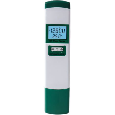 Testeur qualité eau 5-en-1 EC/TDS/sel/densité/température, écran LCD rétroéclairé, haute précision, pour eau potable nutriments culture jardin piscine aquarium