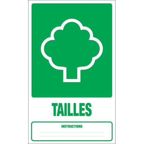 Panneau Dechets tailles - Rigide 330x200mm - 4000725