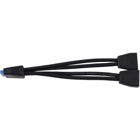 Mini câble adaptateur/répartiteur USB 3.0 19/20 broches interne (1 vers 2) pour carte mère kns (1/5)