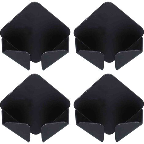 Support mural de rangement pour câbles d'alimentation NoPunch, lot de 4, rangement pour prises et câbles d'alimentation, noir. (1/5)