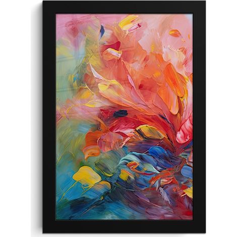 Framed Poster Oil Painting - Art - Abstract - Colorful 20x30 cm (1/5)