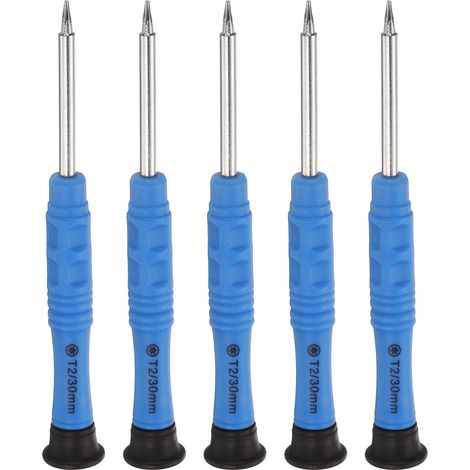 5 pièces T2 Torx Mini Tournevis Tête Torx 3mm Bleu (1/5)