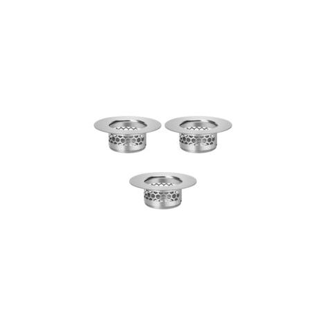 Lot de 3 crépines d'évier en Acier Inoxydable, crépine de vidange Universelle, crépine d'évier de Douche, adaptée aux canalisations de Salle de Bain, de lavabo et d'évier de Cuisine-Crezuo