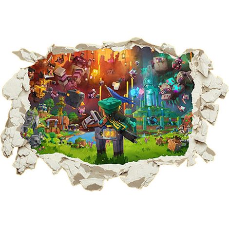 Stickers muraux Minecraft pour salon et chambre d'enfant, décoration en PVC (1/5)