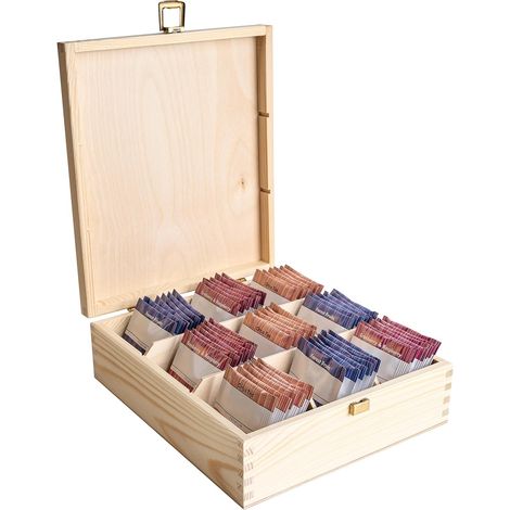 Boîte à Thé avec 9 Compartiments 23,5 x 20,5 x 7,5 cm (1/5)