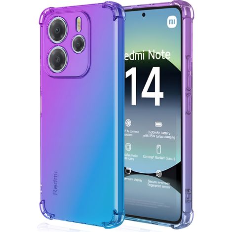 Fallfeste Schutzhülle mit Farbverlauf für Xiaomi Redmi Note 14 4G, Lila/Blau (1/5)