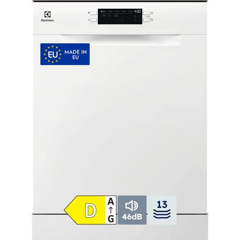 Electrolux 911 552 142 Serie 500 Lavastoviglie Libera installazione 13 coperti Classe D AirDry (60x62x85 cm) colore Bianco