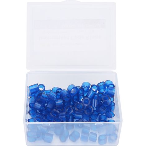 100 anneaux de code couleur dentaire en silicone orthodontique, accessoires dentaires bleus (100 pièces) (1/5)
