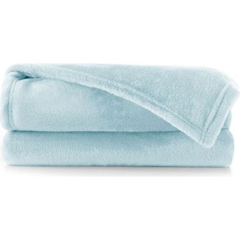 Plaid Polaire - Microfibre 100% Polyester - 200 x 220 cm - Bleu - Pour Canapé Lit Intérieur - 1 Pièce (1/4)