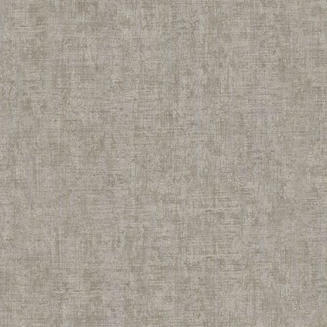 Papier peint intissé gris pour couloir | Papier peint uni salon moderne | Tapisserie aspect textile grise unie pour chambre adulte - 10,05 x 0,53 m (1/5)