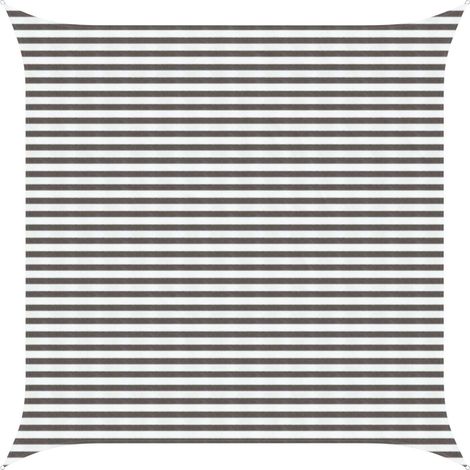 Sunshade Sail Light Grey and White 4 x 4 m HDPE vidaXL