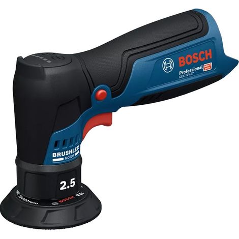 Bosch Professional 12V System lijadora orbital excéntrica a batería GEX 12V-77 (incl. plato de caucho montado con cierre por contacto de 77 mm, llave)