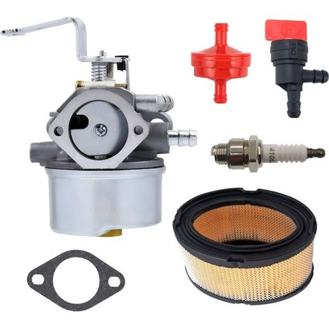 Kit carburateur Tecumseh 640260 pour carburateur de chasse-neige 520956 056320 632689, avec joint, bougie d'allumage et kit de filtre. (1/4)