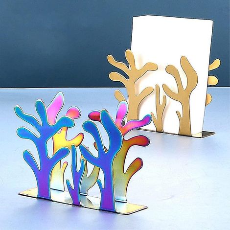 Ensemble de 2 porte-serviettes en acier inoxydable en forme d'arbre pour la maison, le restaurant, l'hôtel (1/4)
