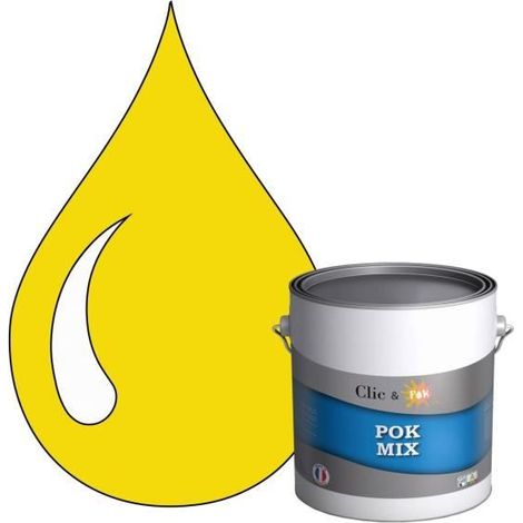 Peinture d'Accroche et Finition 2 en 1 - POK - Jaune Colza - Acrylique Satinée - 3L - Intérieur (1/4)