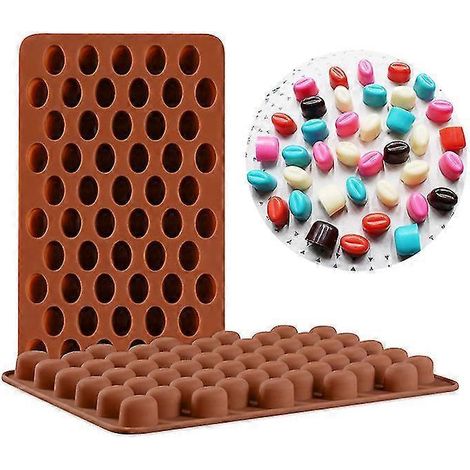 ECELEN Stripe (Farbe zufällig) Verschiedene Silikonformen, lebensmittelechte Silikonform für Schokolade, Bonbons, Gelee, Eiswürfel.-C3 Pea